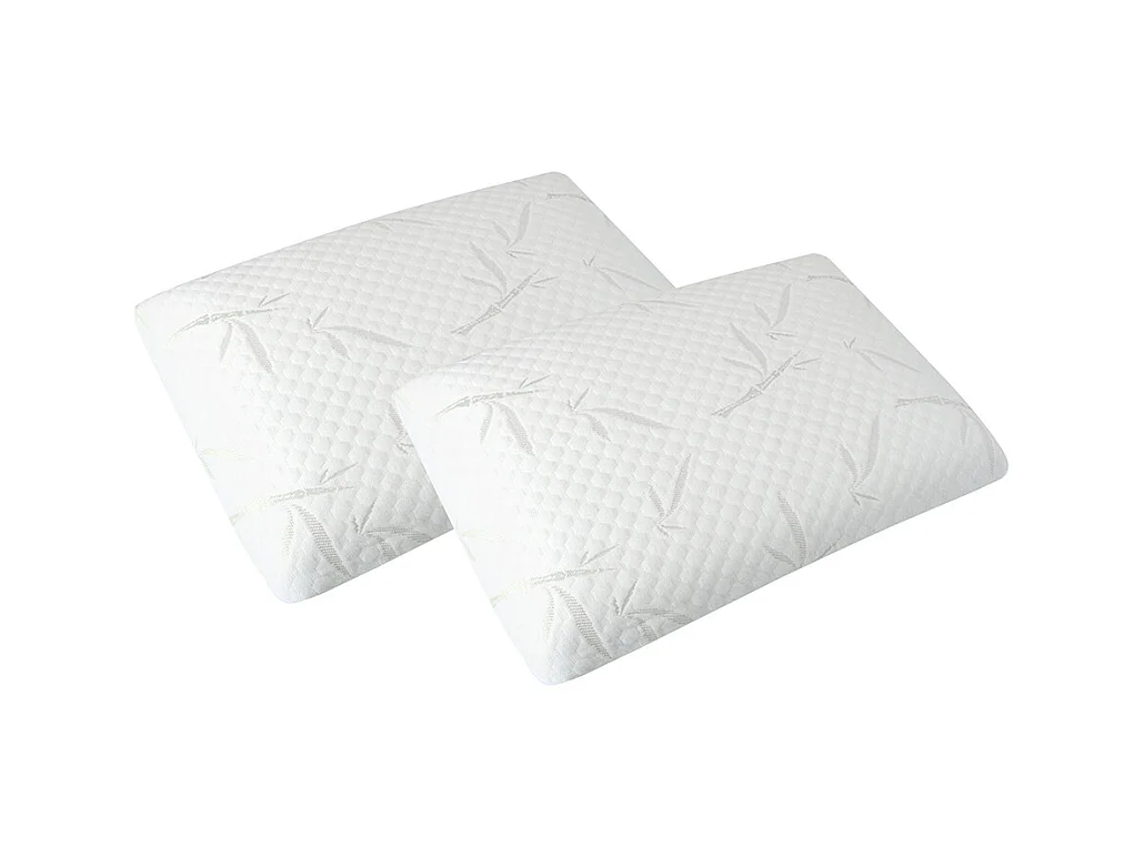 OLYMPE LITERIE | Lot de 2 oreillers 40x60 cm SERENITE | Mousse avec Mémoire de forme