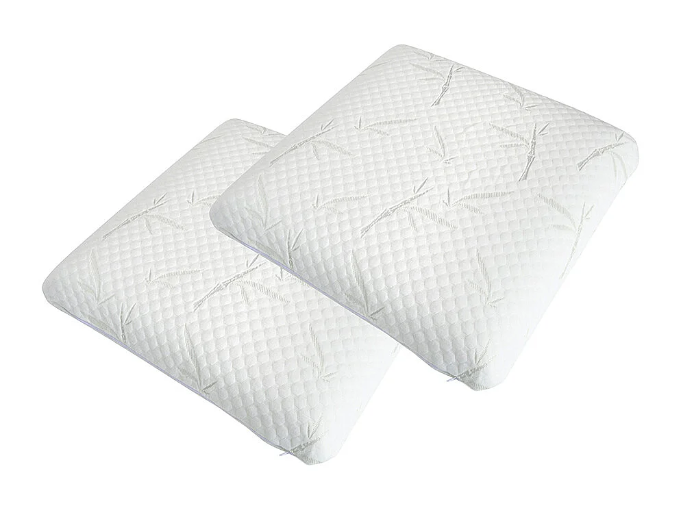 OLYMPE LITERIE | Lot de 2 oreillers 60x60 cm SERENITE | Mousse avec Mémoire de forme