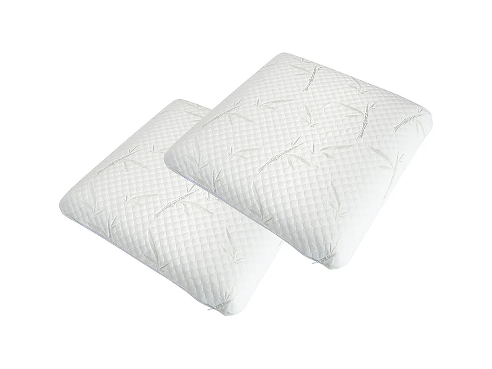 OLYMPE LITERIE | Lot de 2 oreillers 60x60 cm SERENITE | Mousse avec Mémoire de forme