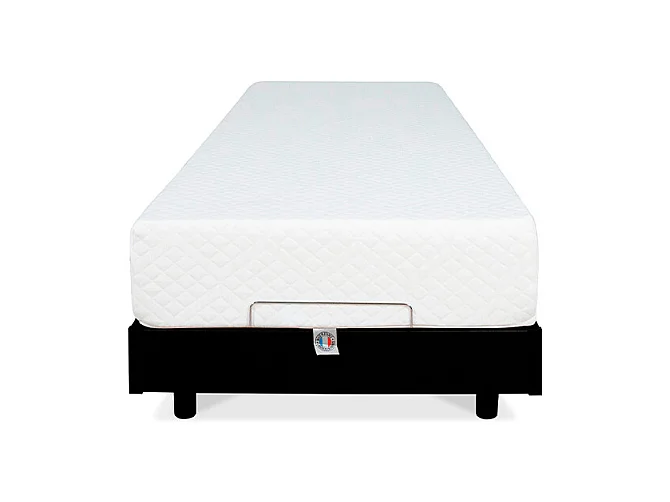 BELLECOUR LITERIE | Ensemble FLEX 80x190 cm | Sommier électrique + Matelas Mémoire de forme