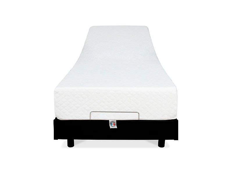 BELLECOUR LITERIE | Ensemble FLEX 80x190 cm | Sommier électrique + Matelas Mémoire de forme