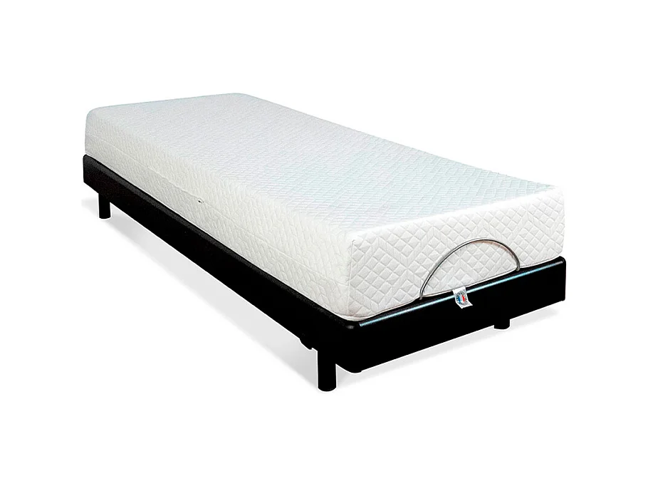 BELLECOUR LITERIE | Ensemble SUPERFLEX 70x190 cm | Sommier électrique + Matelas Mémoire de forme