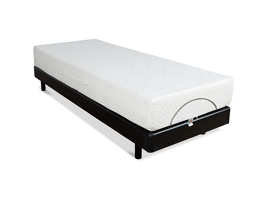 BELLECOUR LITERIE | Ensemble BODYSOFT 70x200 cm | Sommier électrique + Matelas Mémoire de forme