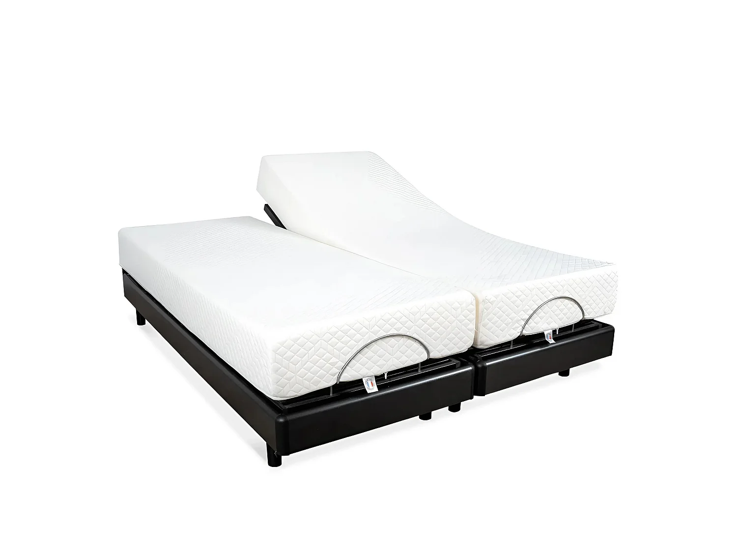 Ensemble Duo Matelas Mousse Accueil Mémoire de forme + Sommiers électriques SuperFlex 12x80x200 cm