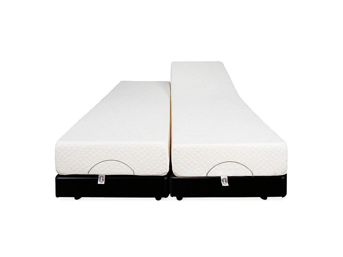 Ensemble Matelas Mousse Accueil Mémoire de forme + Sommier électrique Bodysoft 80x200 cm