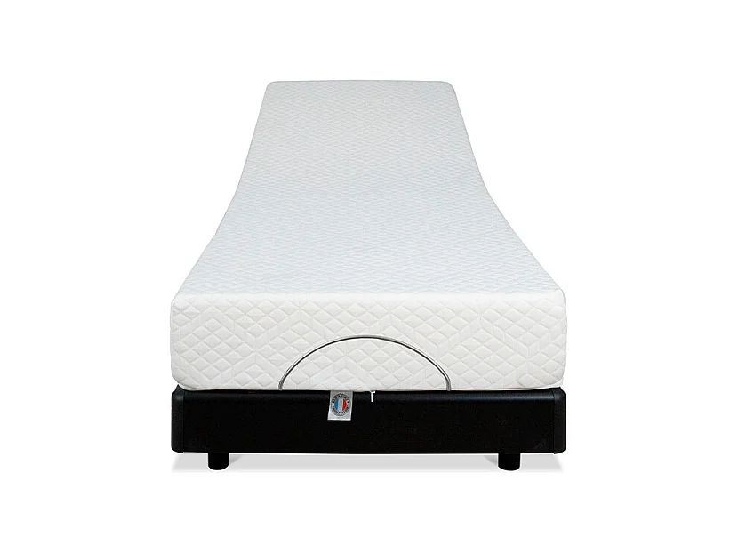 BELLECOUR LITERIE | Ensemble BODYSOFT 80x190 cm | Sommier électrique + Matelas Mémoire de forme