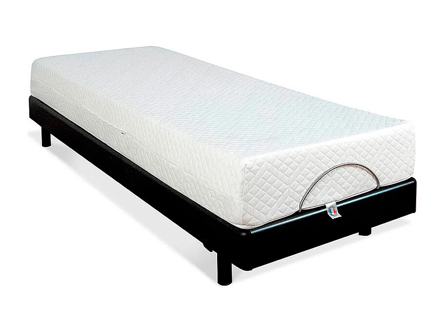 BELLECOUR LITERIE | Ensemble SUPERFLEX 70x200 cm | Sommier électrique + Matelas Mémoire de forme