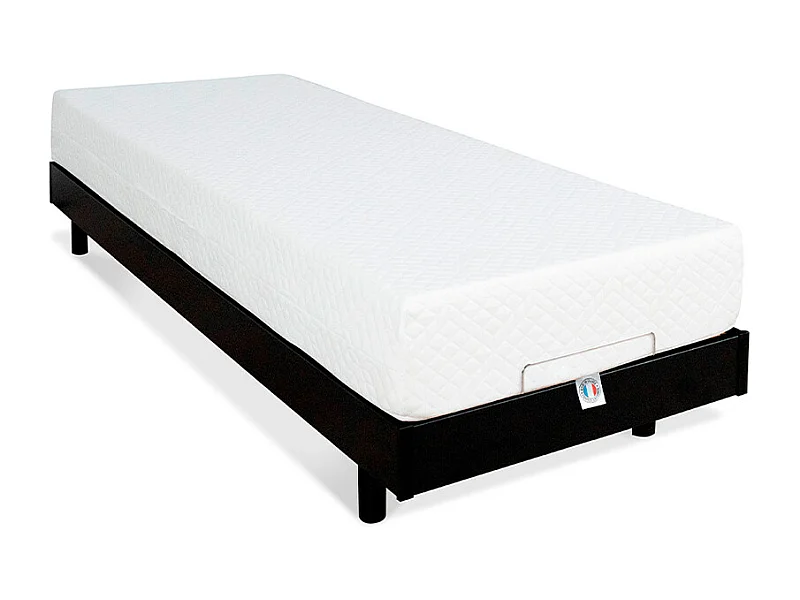 BELLECOUR LITERIE | Ensemble FLEX 90x190 cm | Sommier électrique + Matelas Mémoire de forme