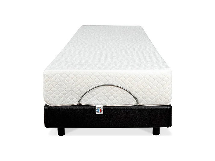 BELLECOUR LITERIE | Ensemble SUPERFLEX 80x190 cm | Sommier électrique + Matelas Mémoire de forme
