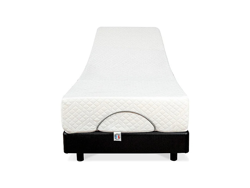 BELLECOUR LITERIE | Ensemble SUPERFLEX 80x190 cm | Sommier électrique + Matelas Mémoire de forme
