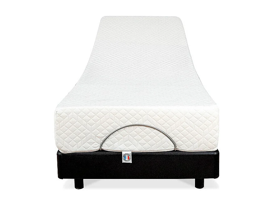 BELLECOUR LITERIE | Ensemble SUPERFLEX 80x190 cm | Sommier électrique + Matelas Mémoire de forme
