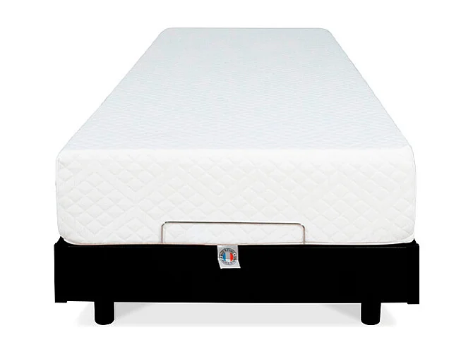 BELLECOUR LITERIE | Ensemble FLEX 90x200 cm | Sommier électrique + Matelas Mémoire de forme
