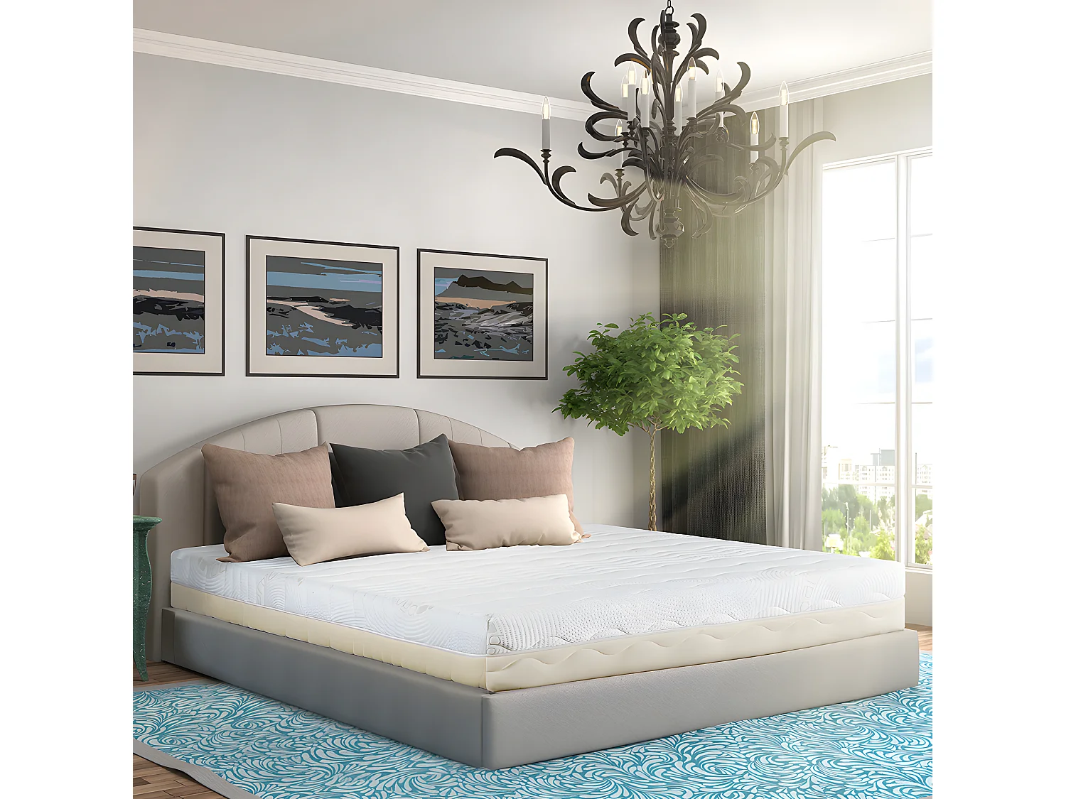 NEOREV | Matelas NEO WAVE 140x200 cm | Mousse avec mémoire de forme