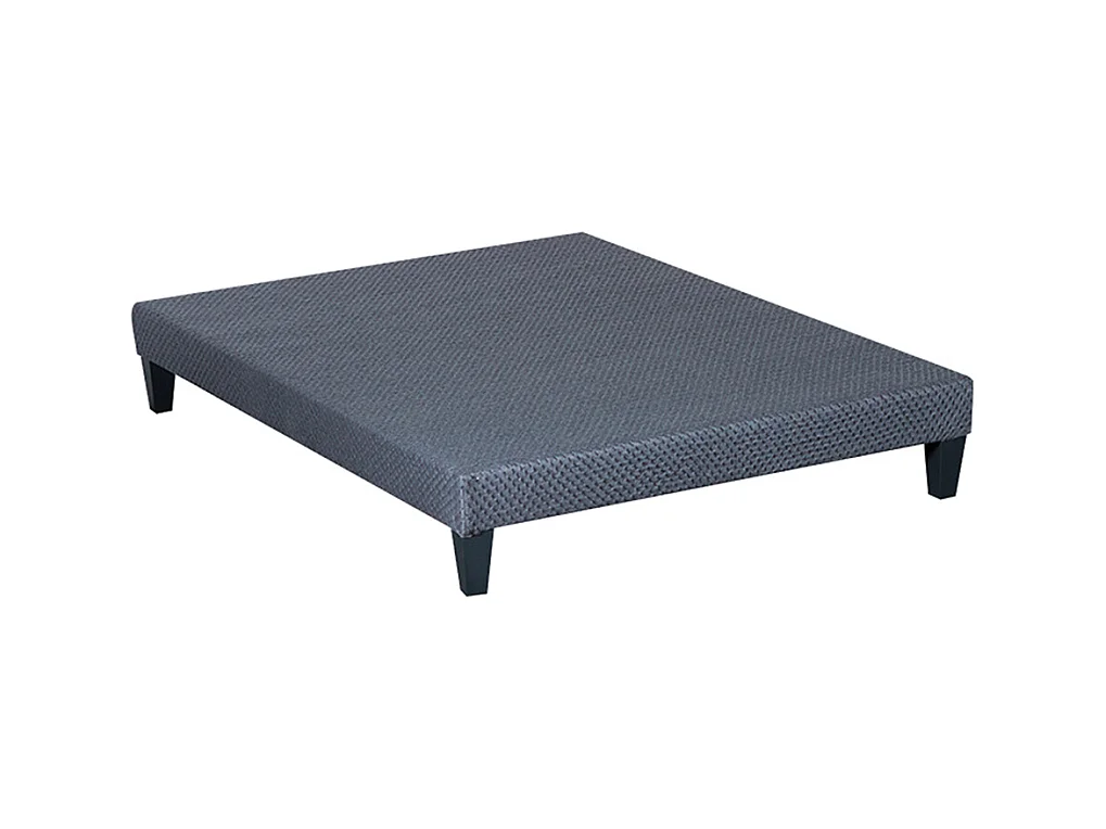 OLYMPE LITERIE | Sommier en bois TAPISSIER KIT 140x190 cm | Coloris Gris ciment | Livré en kit