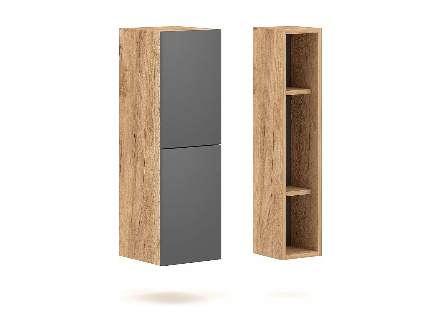 Lot de 2 Colonnes de Rangement Murales H80 cm - Barcelona