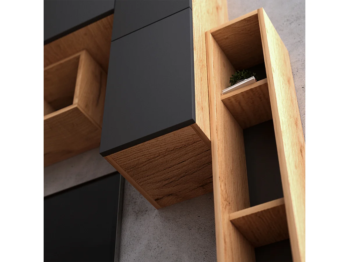 Lot de 2 Colonnes de Rangement Murales H80 cm - Barcelona