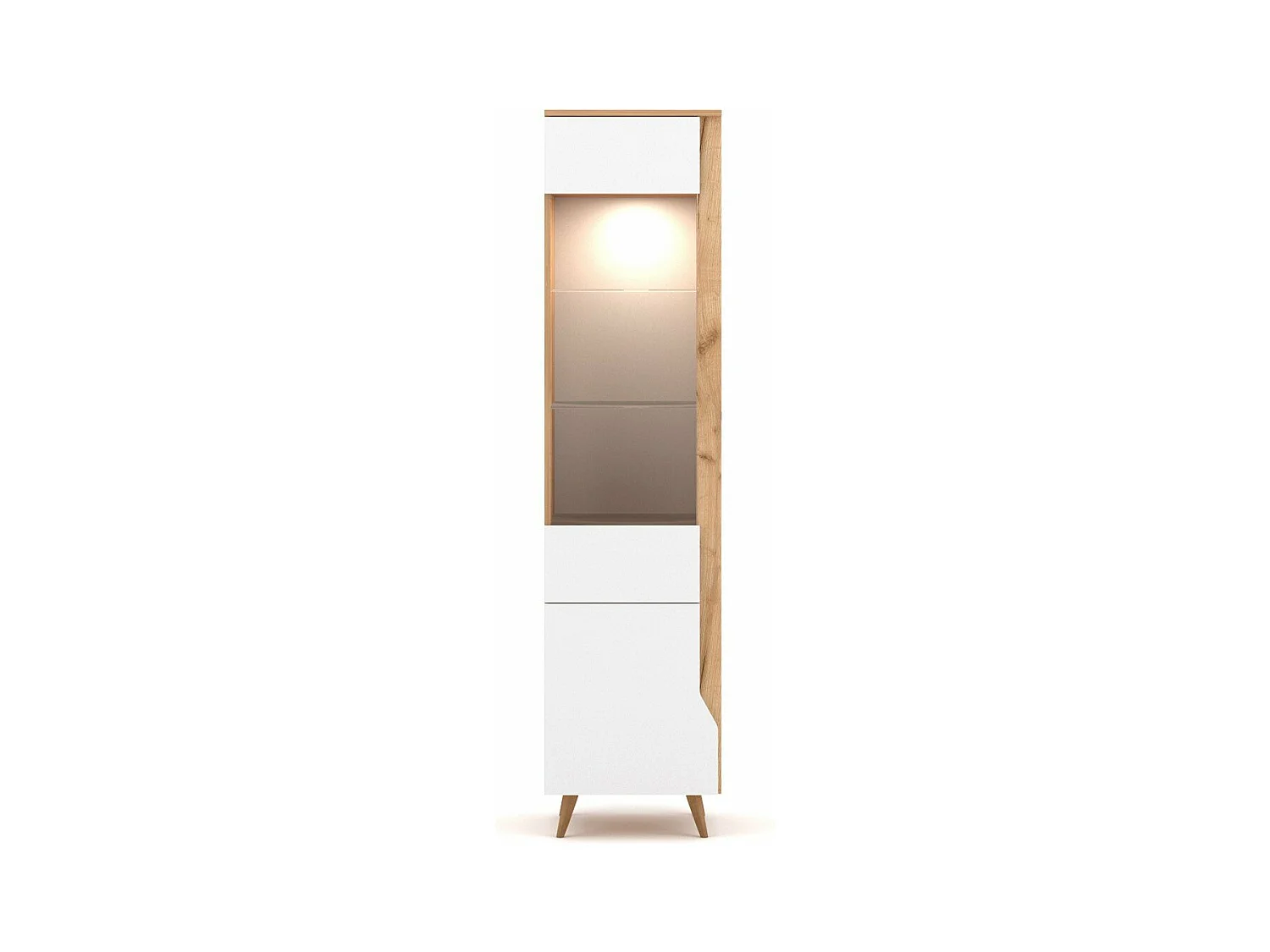 Colonne de Rangement avec Porte Vitrée L46 x H190 cm - Tree