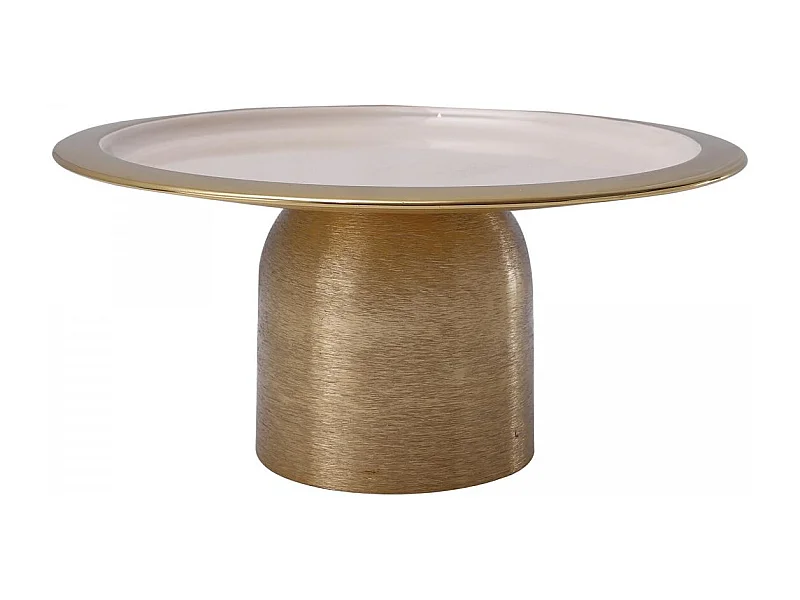 Plateau de présentation fait à la main ARA 29x29x14 or et poudre rose