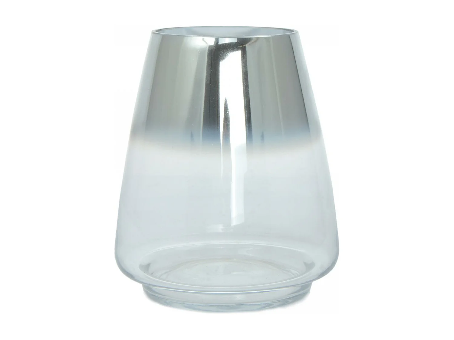 Vase soufflé à la bouche en verre AQUA 16x16x18,5 gris