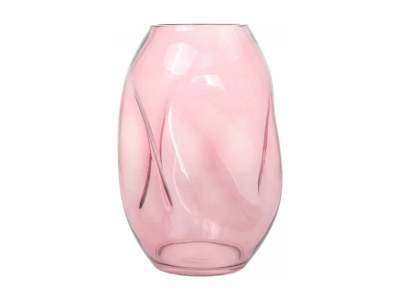 Vase soufflé à la bouche en verre AQUA7 15x15x25 rose