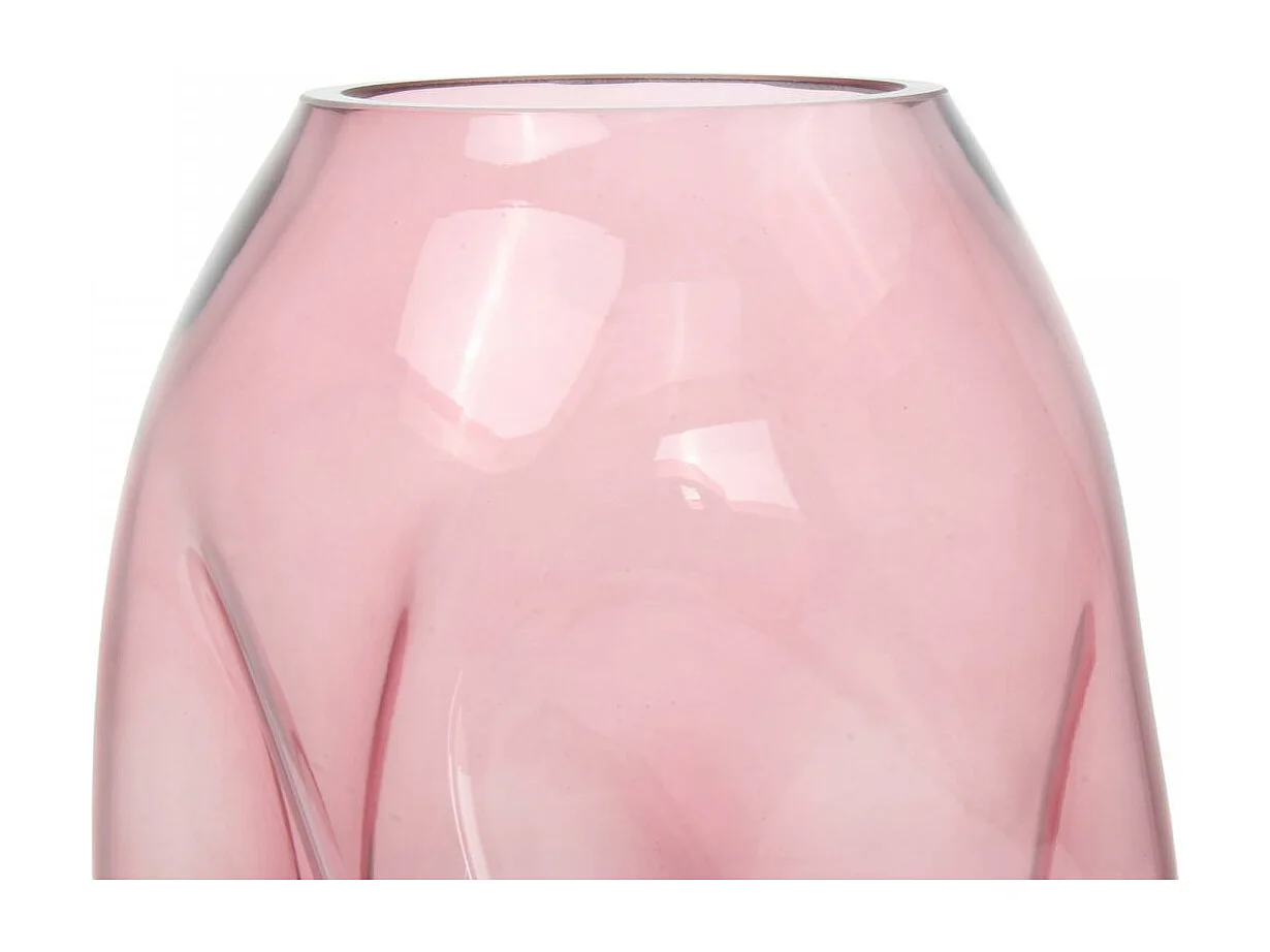 Vase soufflé à la bouche en verre AQUA7 15x15x25 rose
