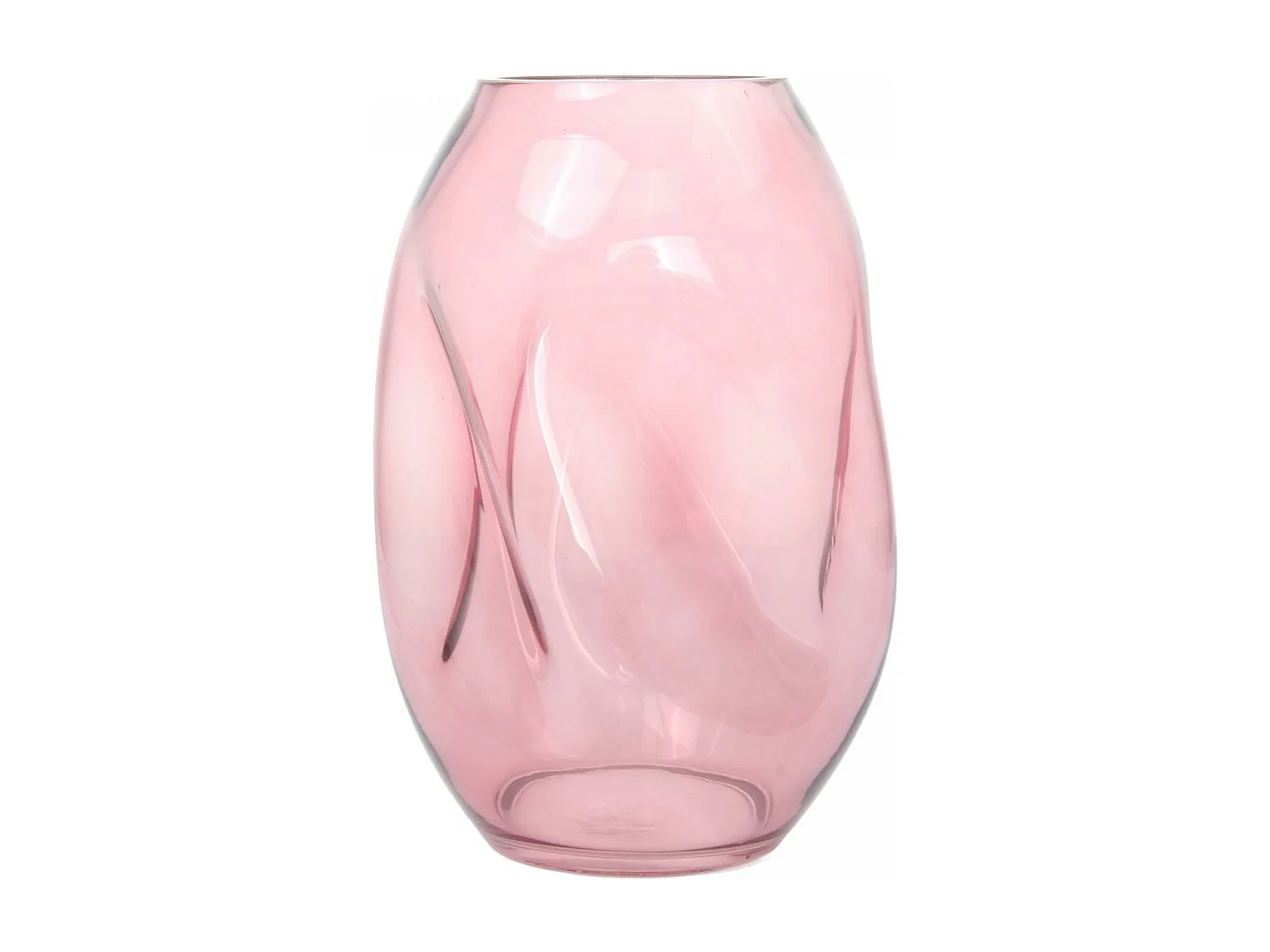 Vase soufflé à la bouche en verre AQUA7 15x15x25 rose