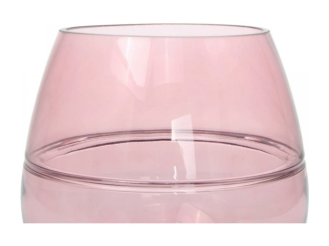 Vase soufflé à la bouche en verre AQUA8 17x17x17 rose