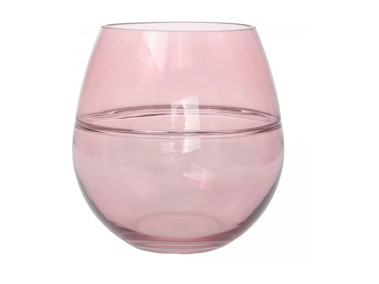 Vase soufflé à la bouche en verre AQUA8 17x17x17 rose