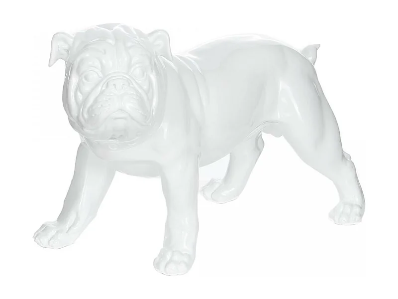 Statue fait à la main en résine DOGGY 2 40x20x26 blanc