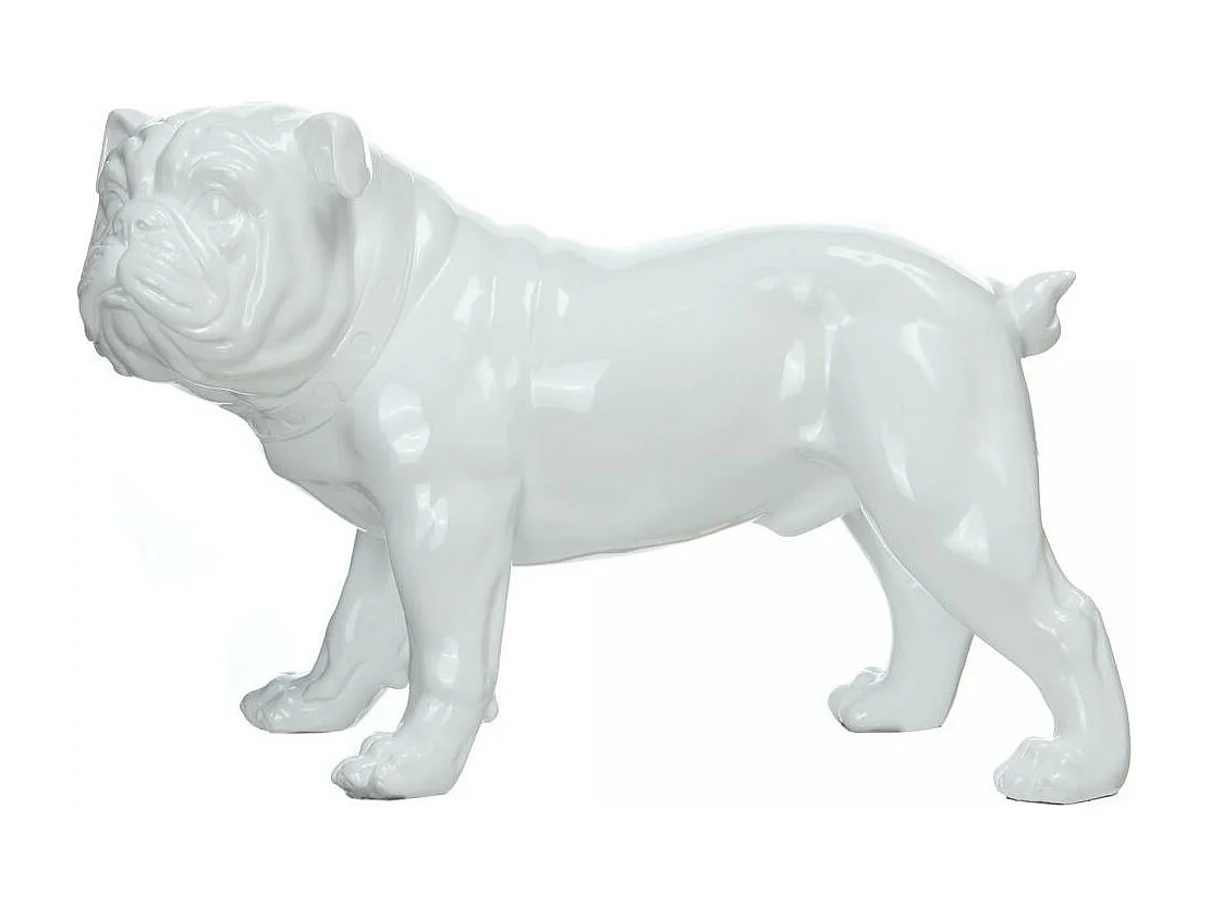 Statue fait à la main en résine DOGGY 2 40x20x26 blanc