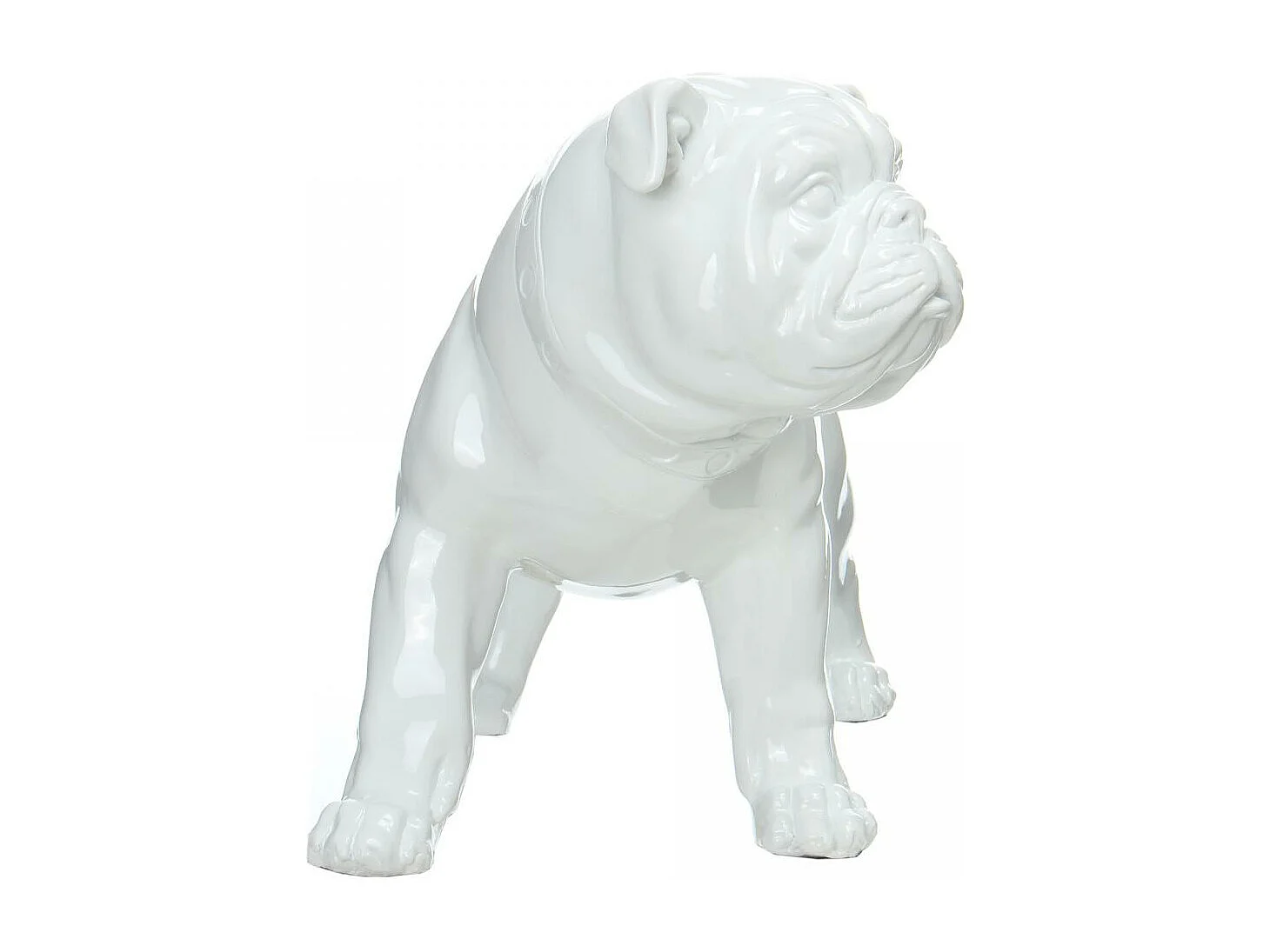 Statue fait à la main en résine DOGGY 2 40x20x26 blanc