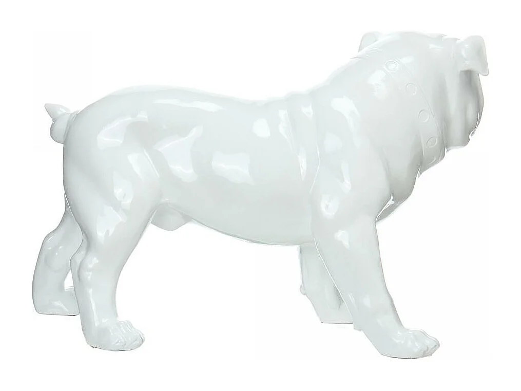 Statue fait à la main en résine DOGGY 2 40x20x26 blanc