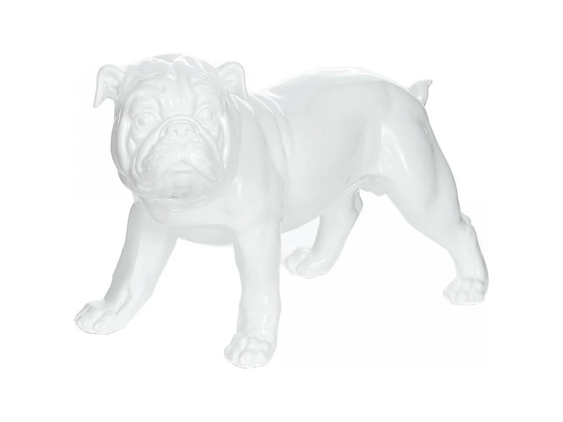Statue fait à la main en résine DOGGY 2 40x20x26 blanc