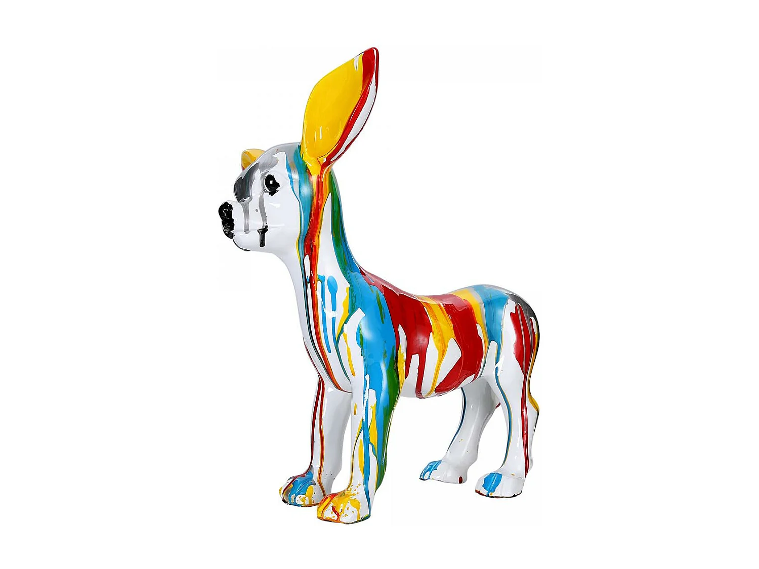 Statue fait à la main en résine DOGGY 3 44x28x40 mutlicolore