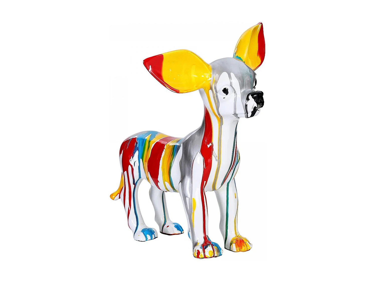 Statue fait à la main en résine DOGGY 3 44x28x40 mutlicolore
