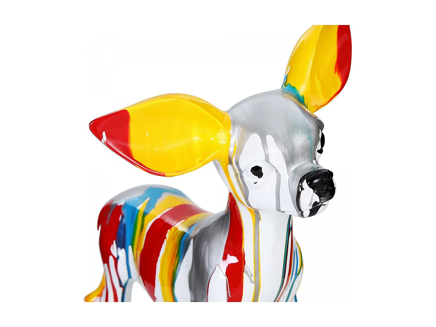 Statue fait à la main en résine DOGGY 3 44x28x40 mutlicolore