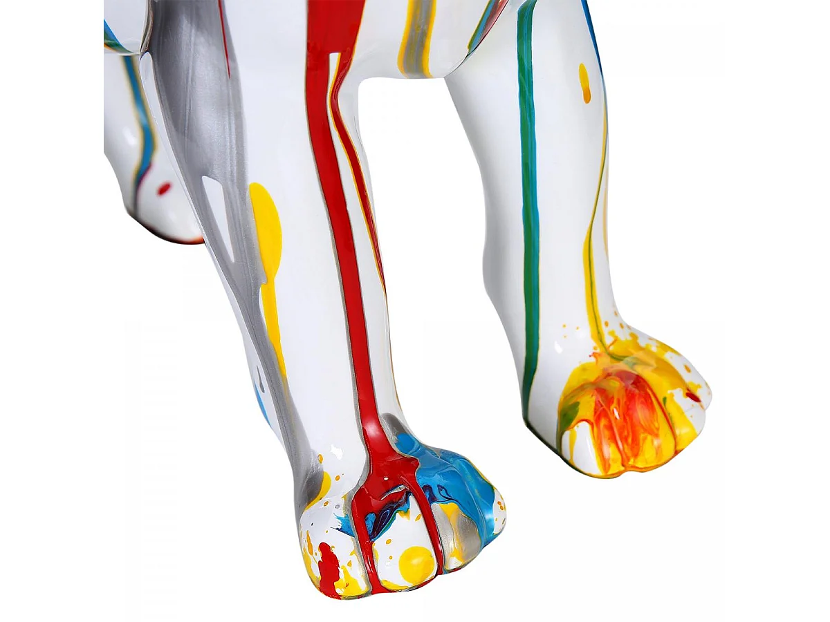 Statue fait à la main en résine DOGGY 3 44x28x40 mutlicolore