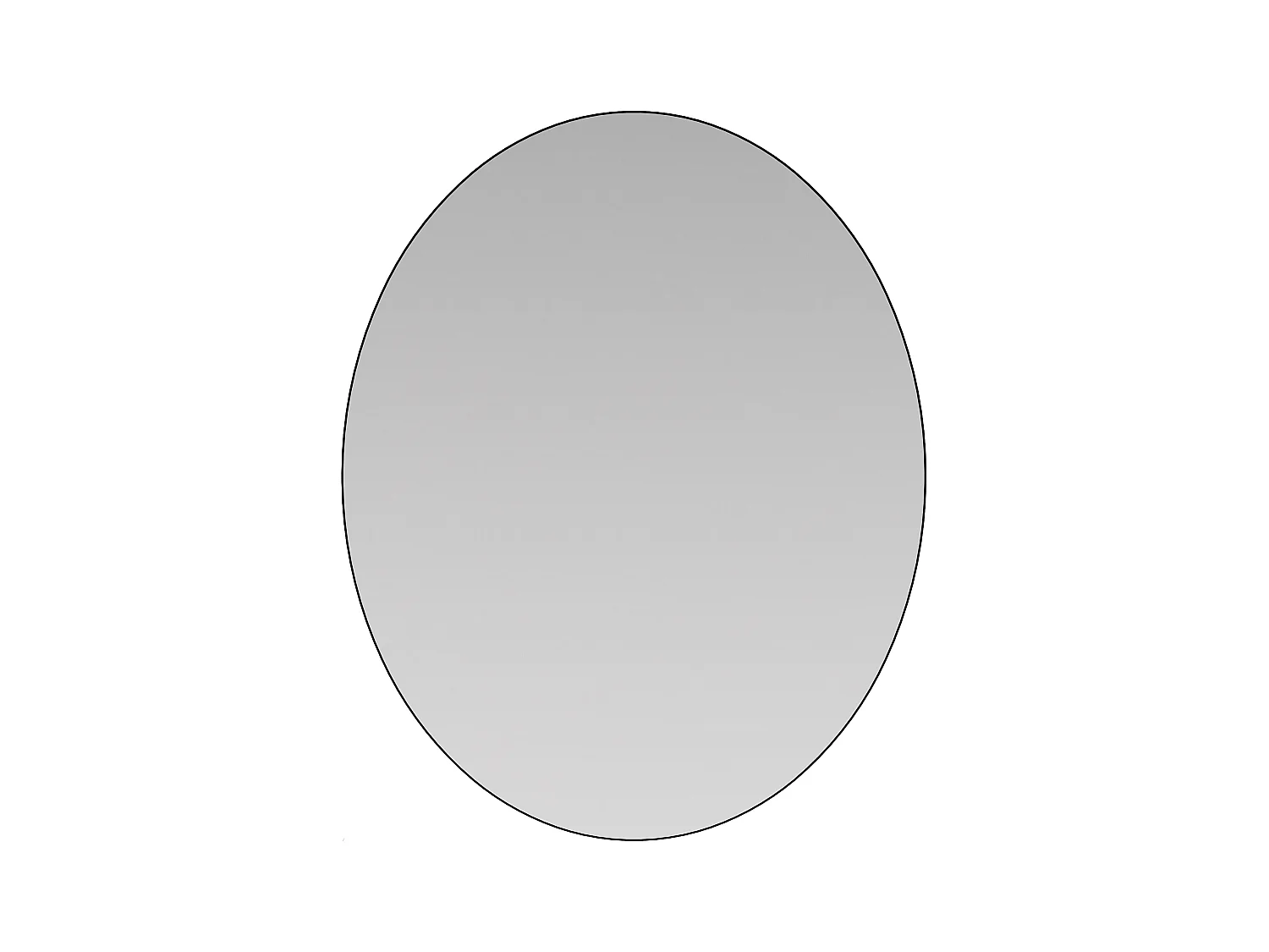 Armario de pared para el cuarto de baño ovalado con espejo – RURI – Negro