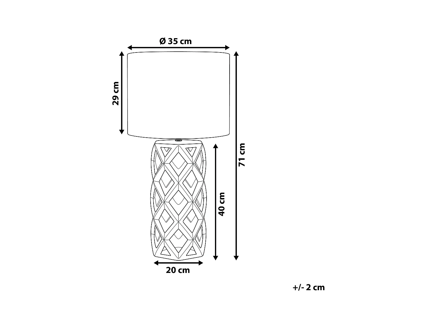 Lampe à poser SELJA Céramique Argenté