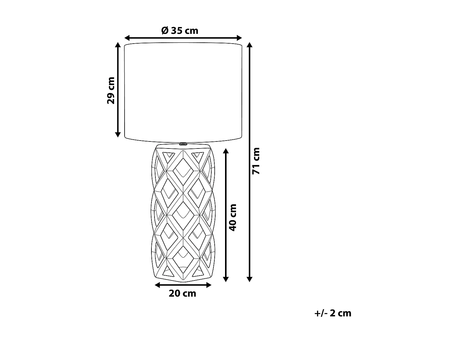 Lampe à poser SELJA Céramique Argenté