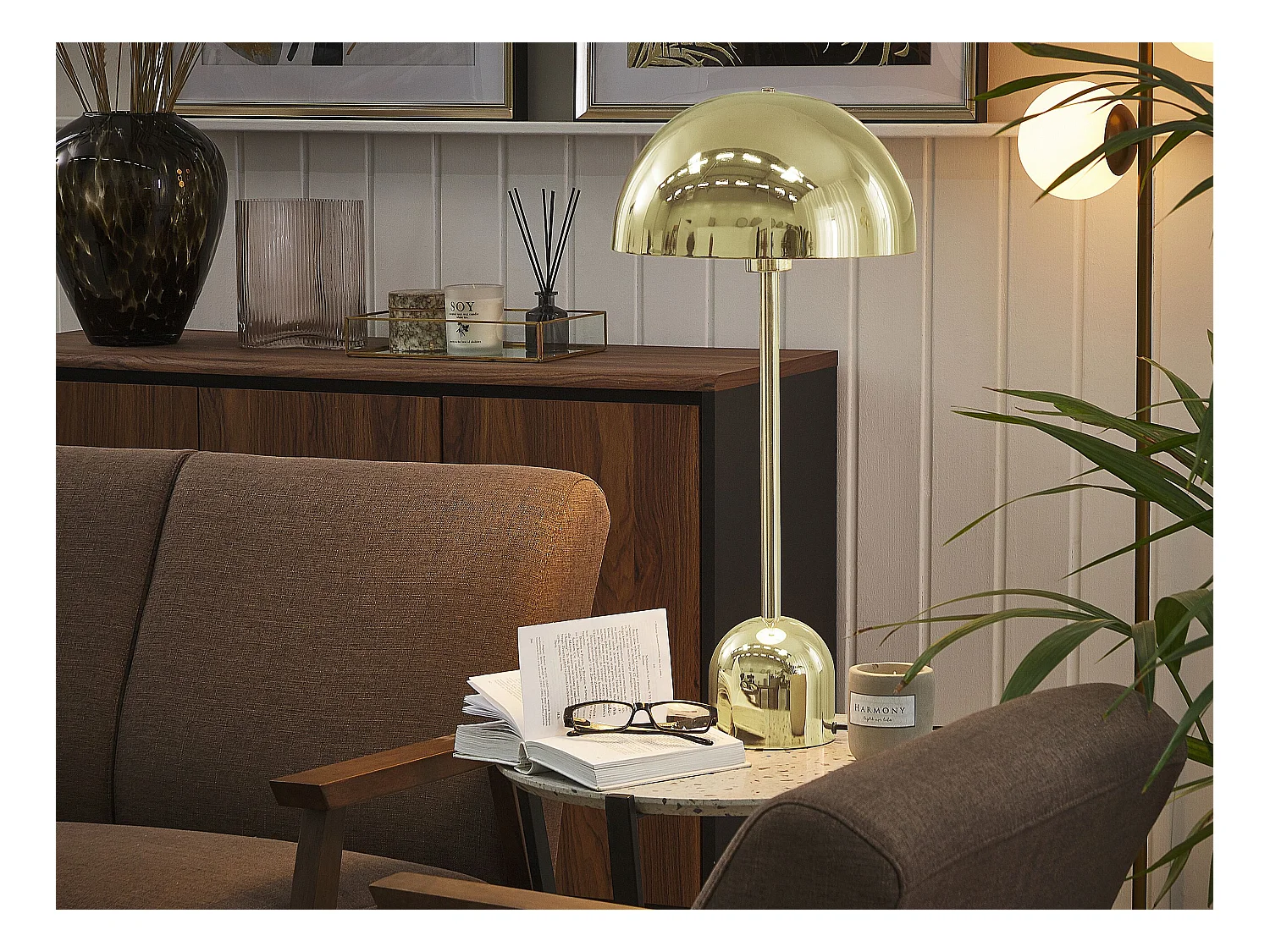 Lampe à poser MACASIA Métal Doré