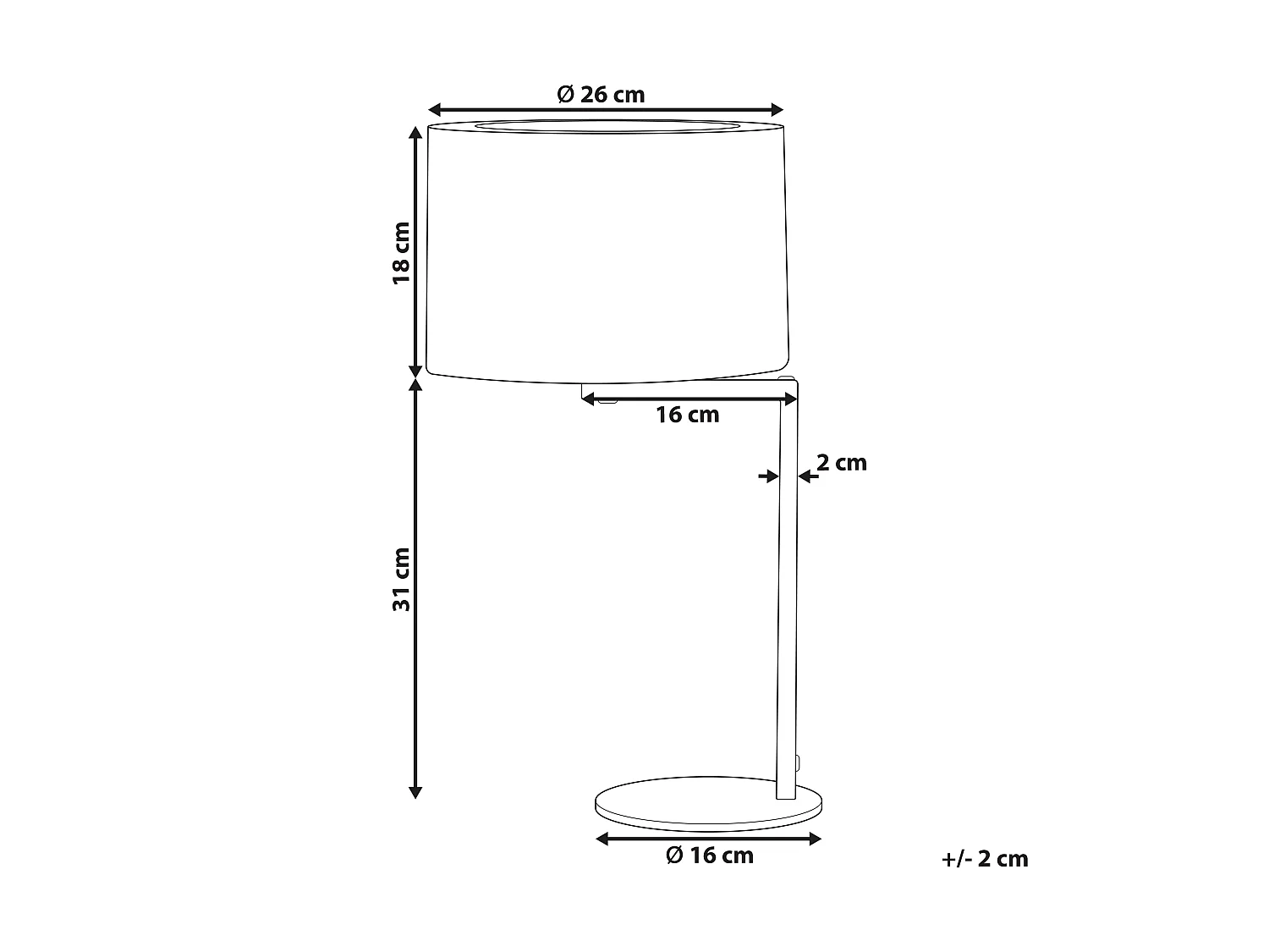 Lampada da tavolo BALDWIN Metallo Nero