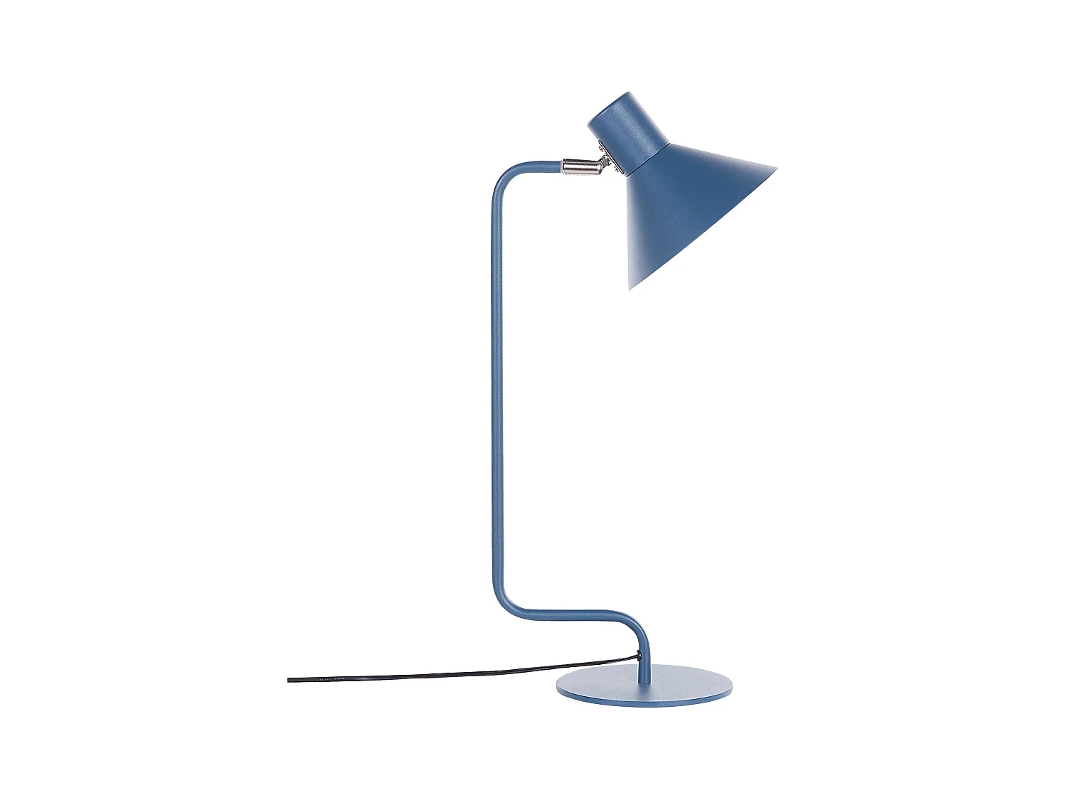 Moderne Tischlampe Eisen dunkelblau matt rund Rimava