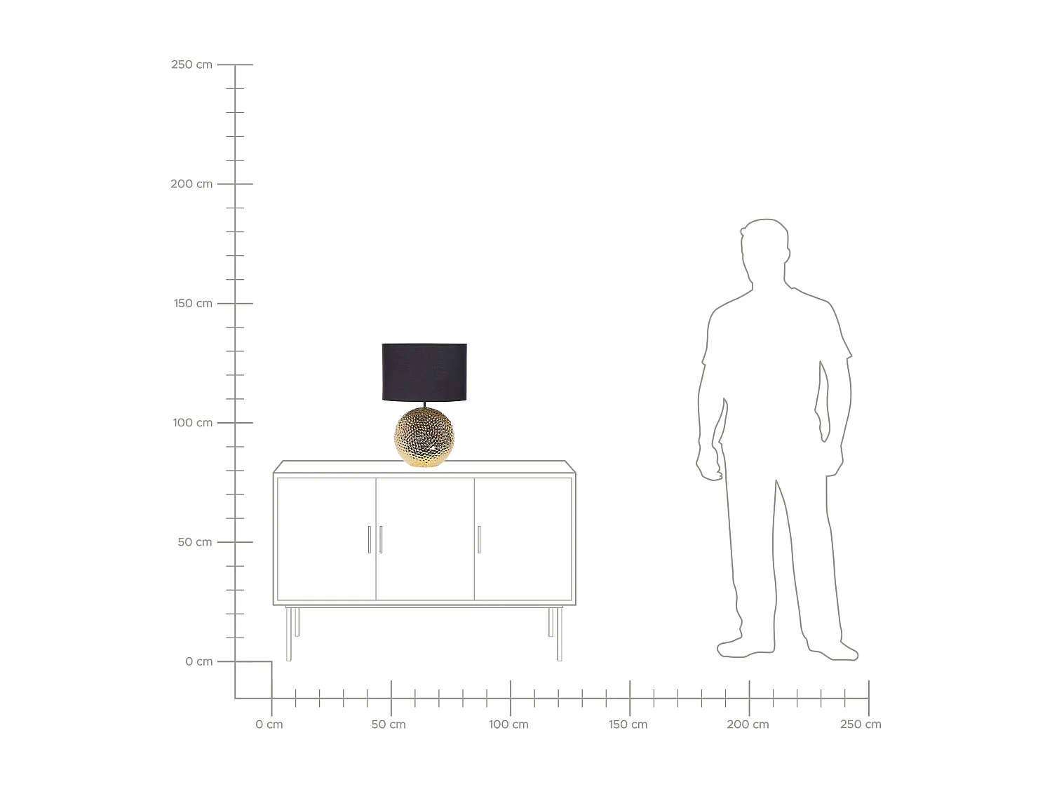 Lampe à poser NASVA Céramique Doré