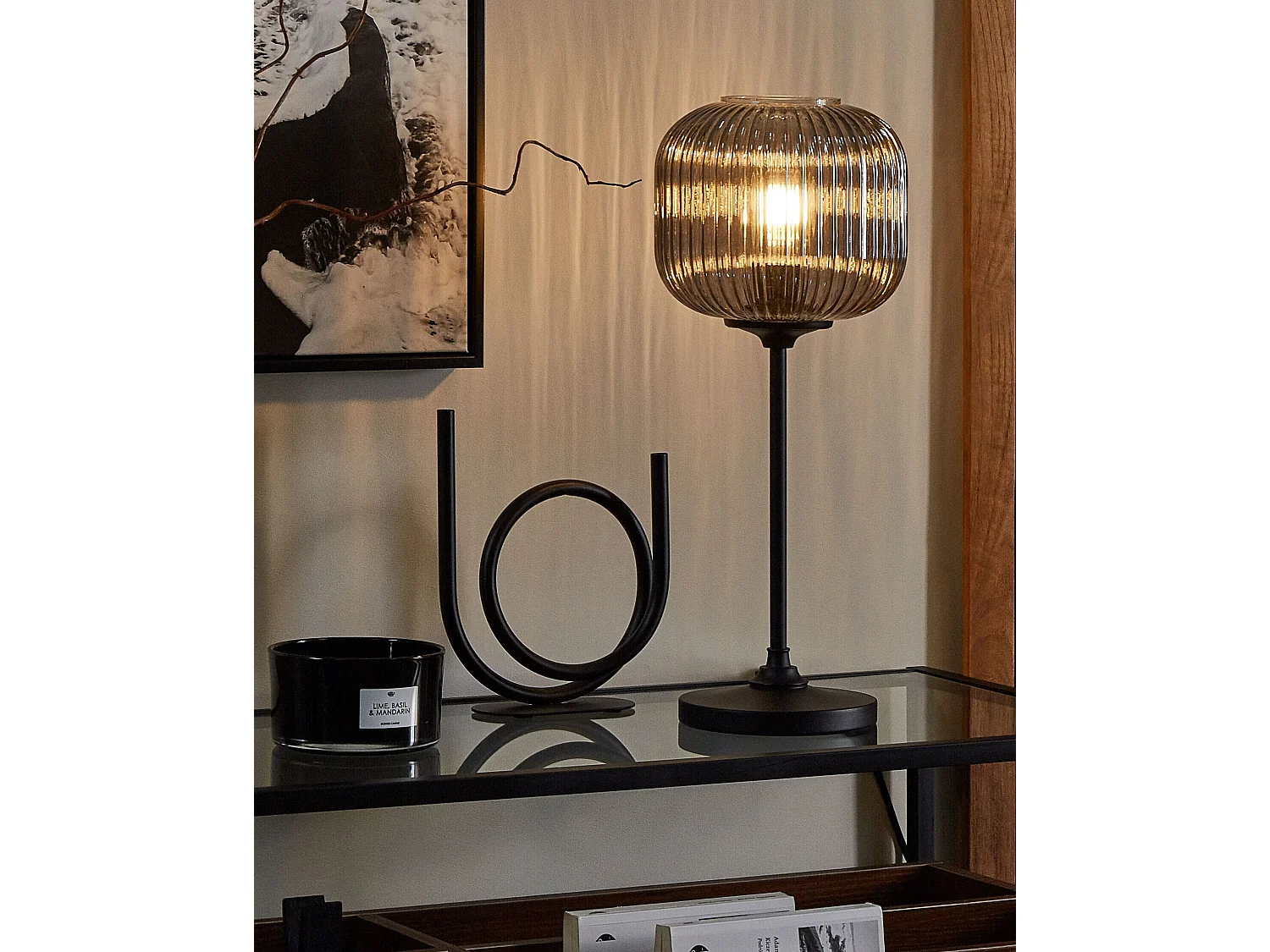 Candeeiro de mesa TOSNA Metal Preto