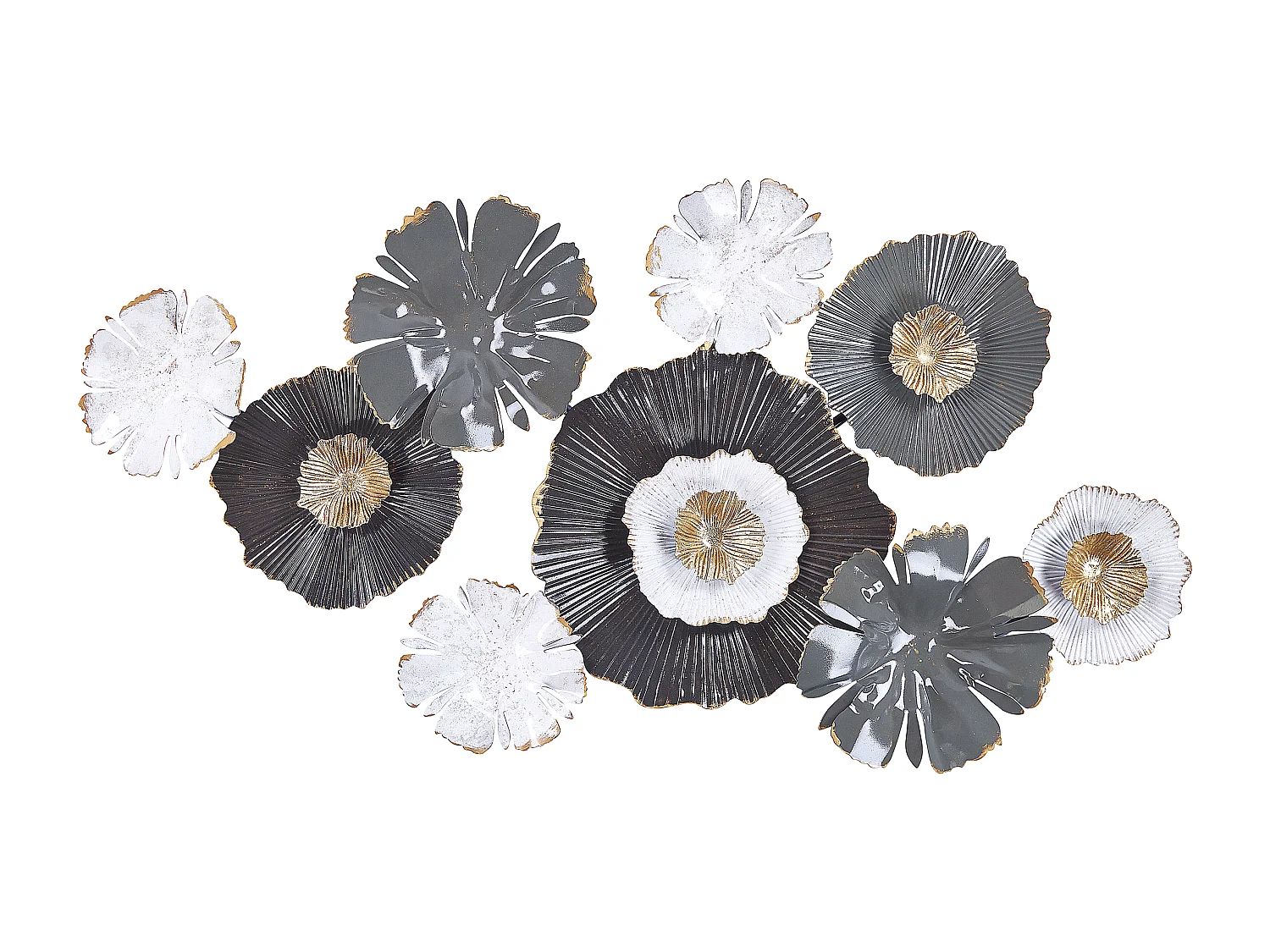 Décoration murale Fleur POTASSIUM Métal 49 cm Gris
