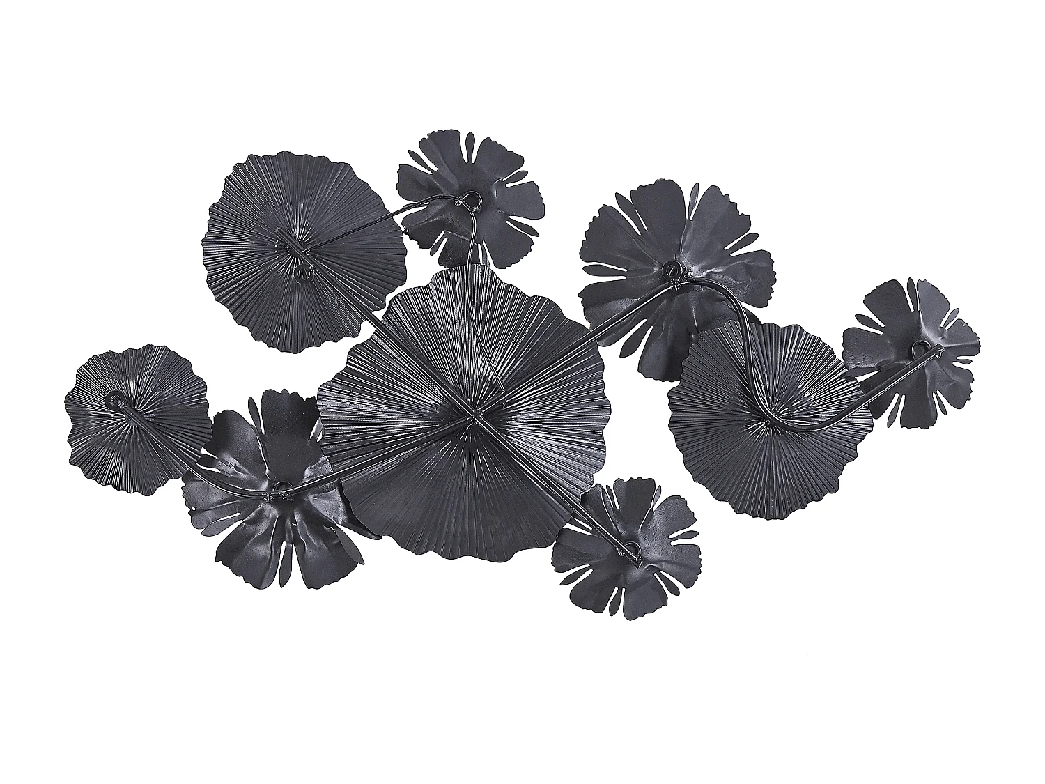 Wanddekoration Blumen Metall weiß / grau einteilig handgemacht Modern Potassium