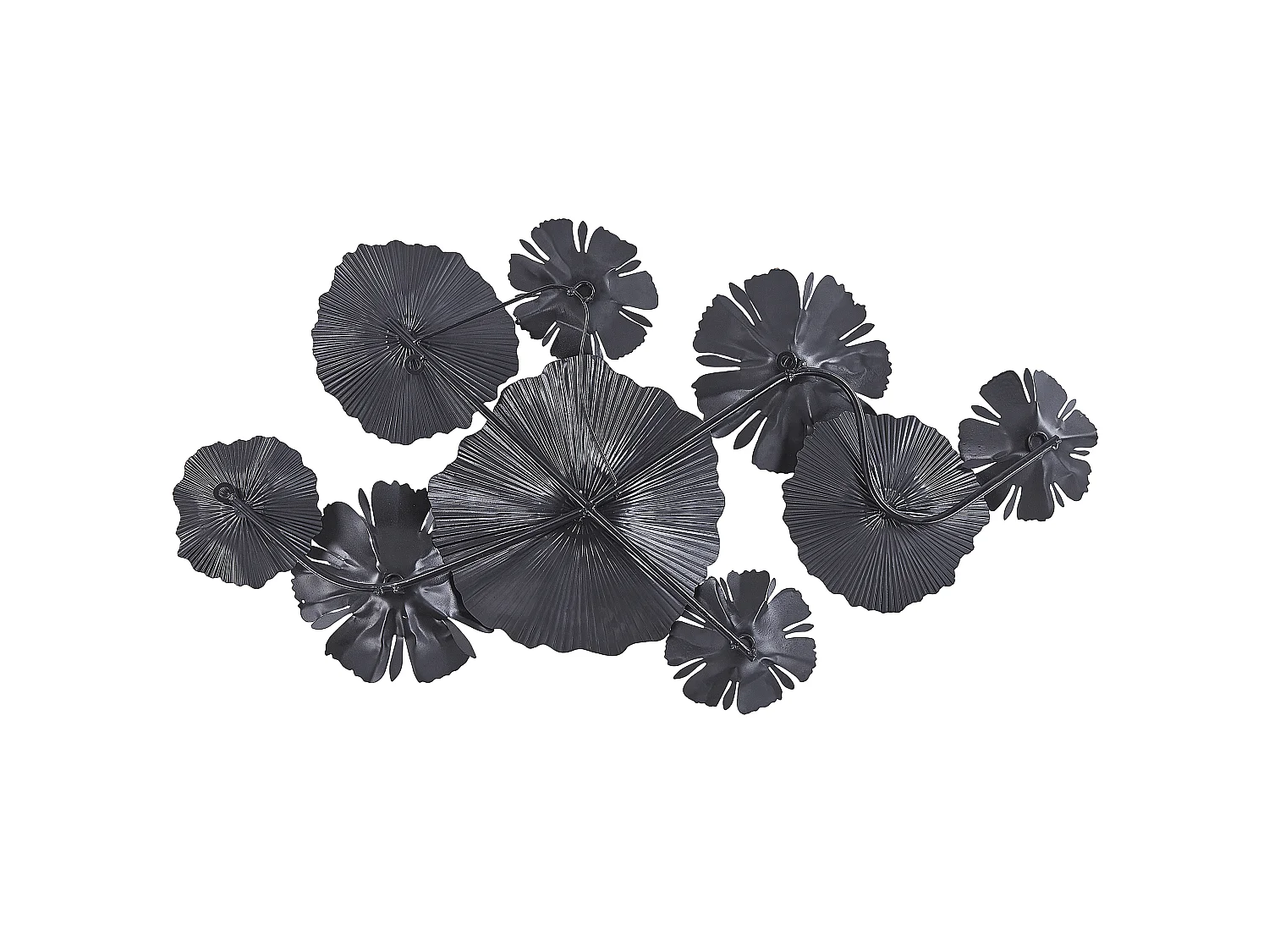 Wandobjekt Blume POTASSIUM Metall 49 cm Grau