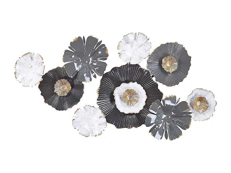 Décoration murale Fleur POTASSIUM Métal 49 cm Gris
