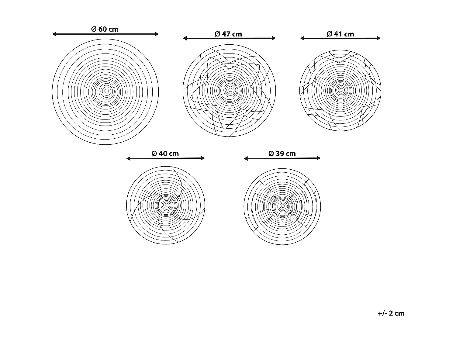 Set van hangende decoraties PARORE Zeewier 60/47/41/40/39 cm Natuurlijk